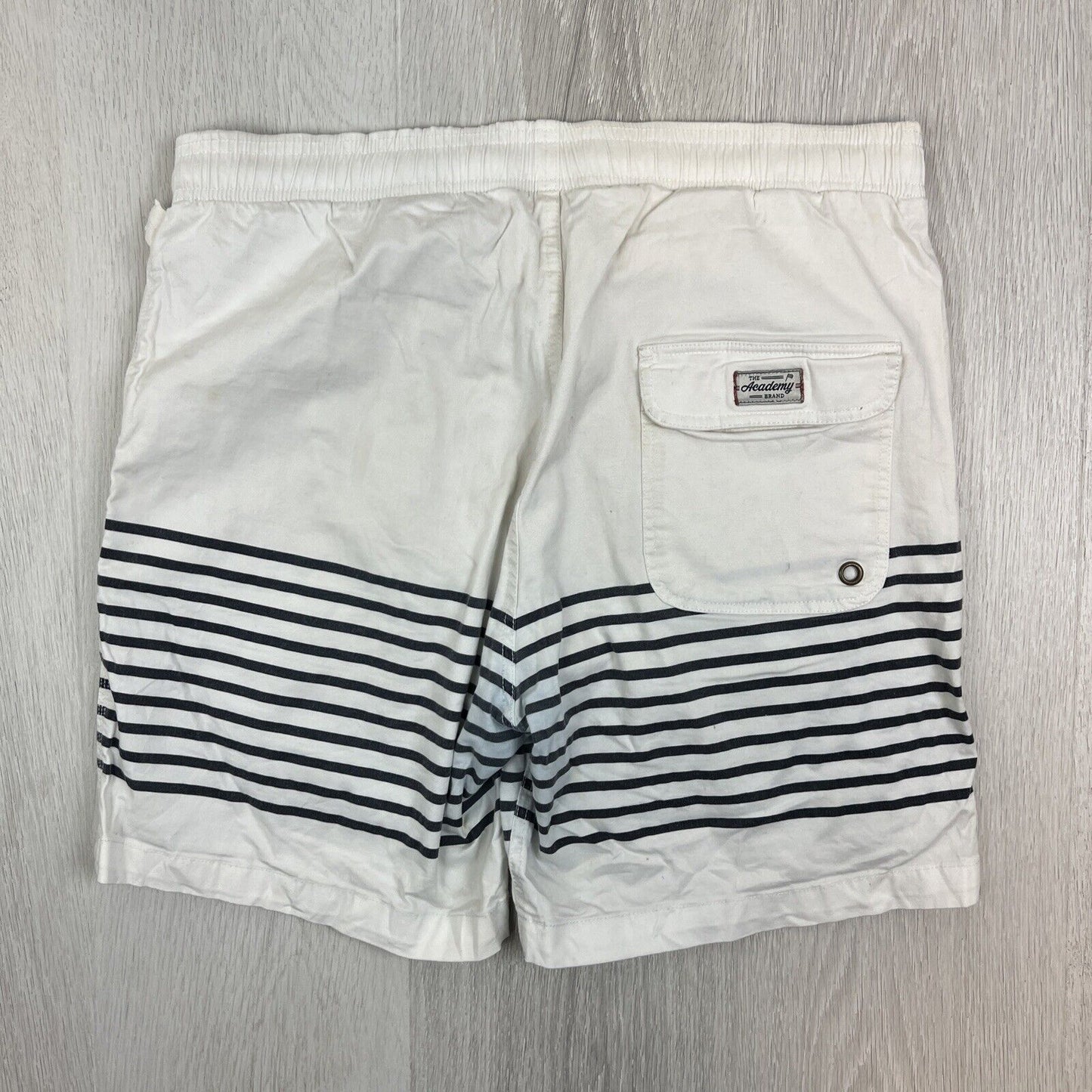 Academy Brand Mens White Cotton Swim Shorts Size 36