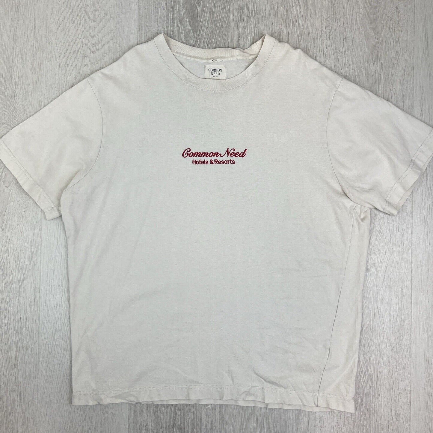 Common Need Mens Boxy Fit Embroidered Logo Men T-Shirt Size XL & 2XL (2 Tees)