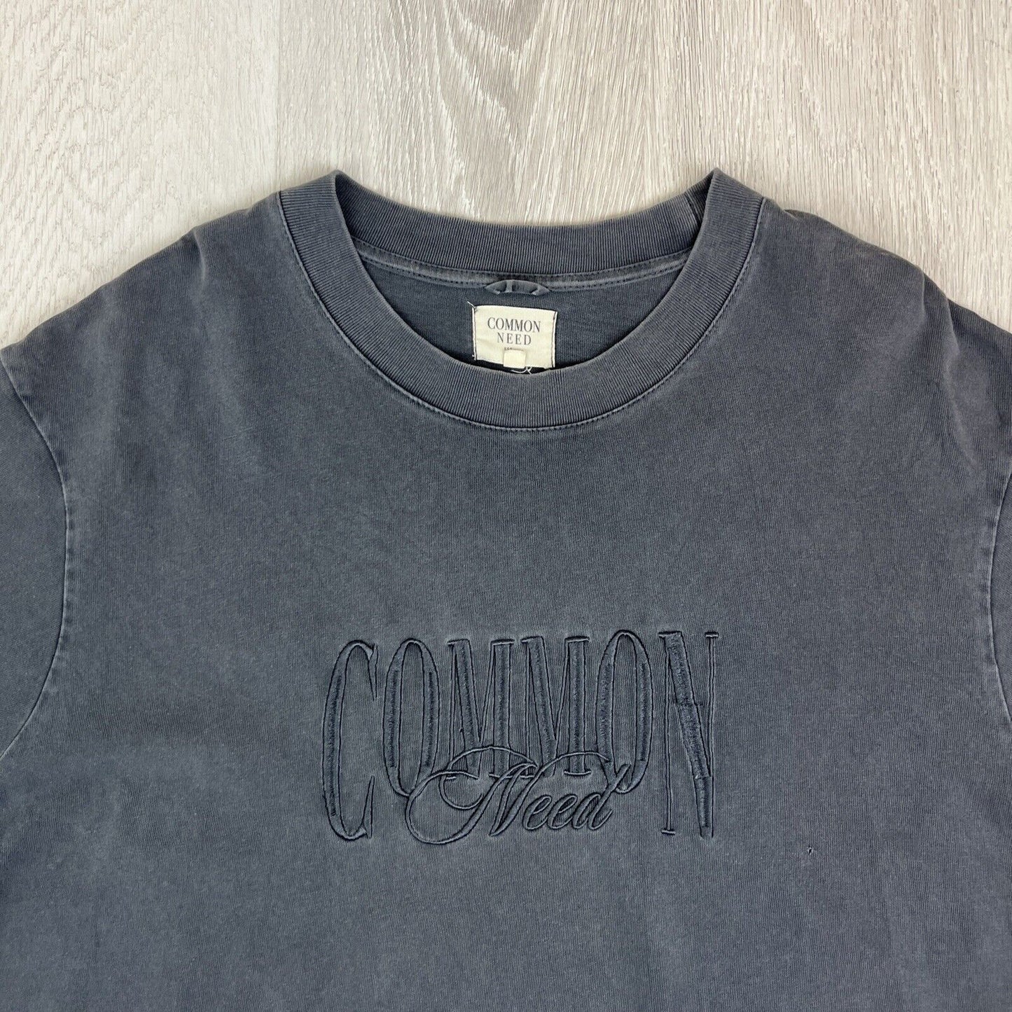 Common Need Mens Boxy Fit Embroidered Logo Men T-Shirt Size XL & 2XL (2 Tees)