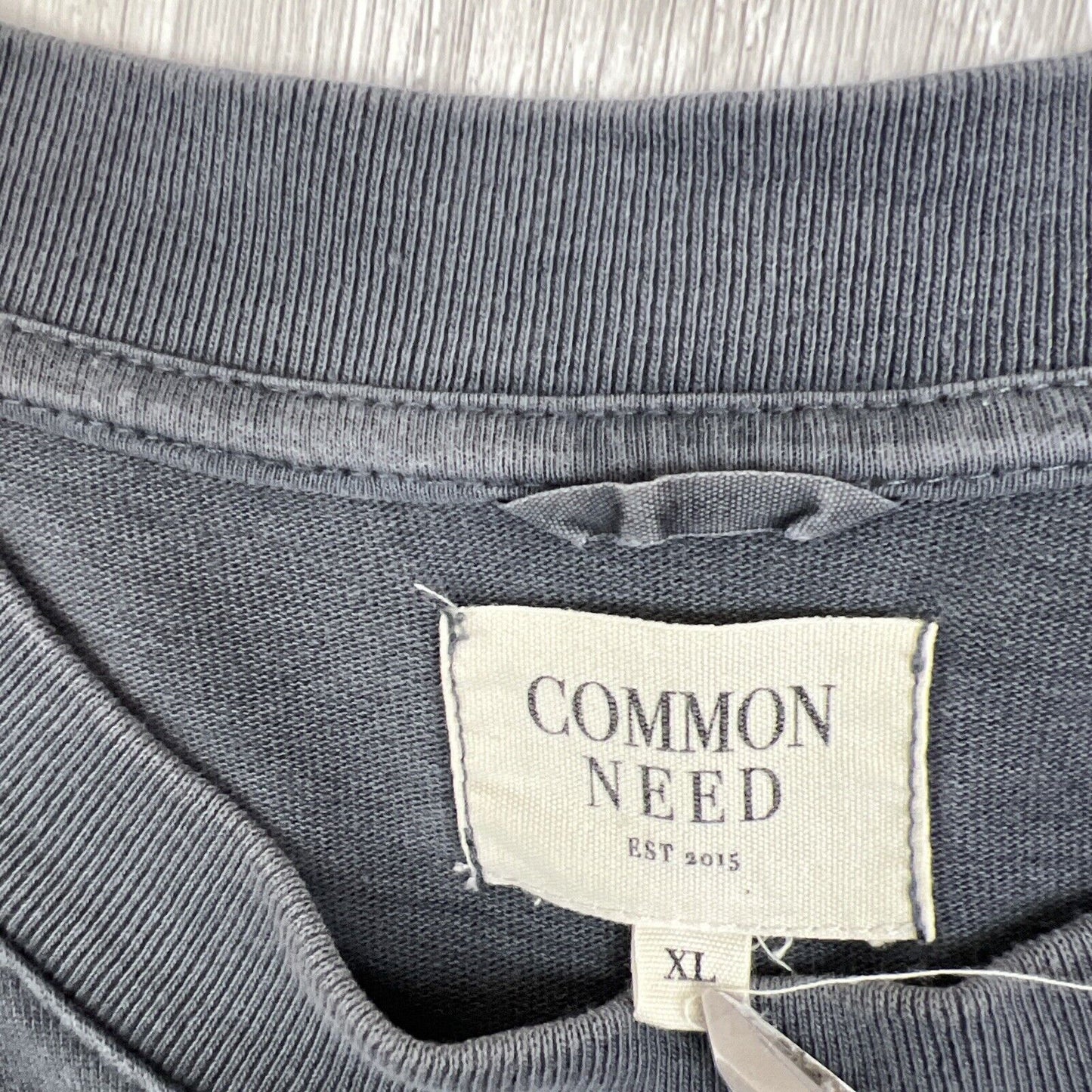 Common Need Mens Boxy Fit Embroidered Logo Men T-Shirt Size XL & 2XL (2 Tees)
