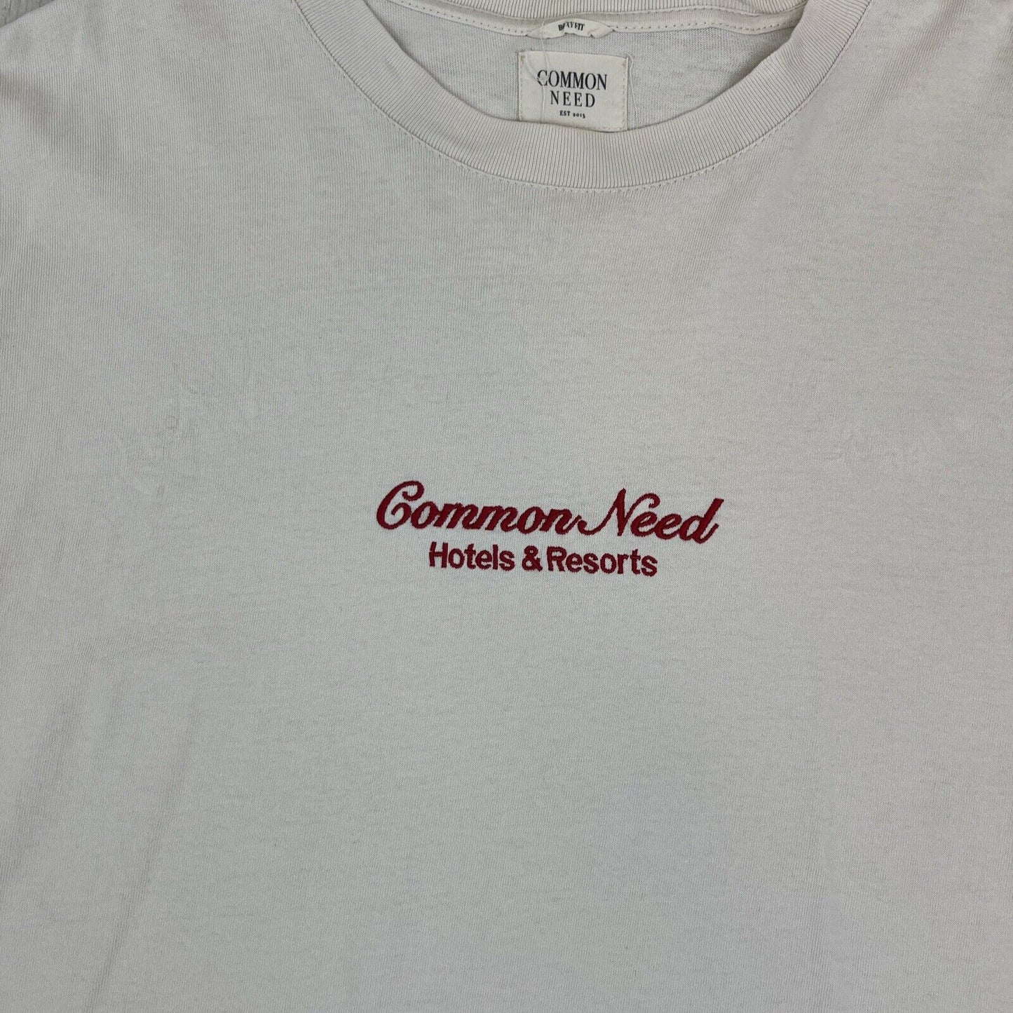 Common Need Mens Boxy Fit Embroidered Logo Men T-Shirt Size XL & 2XL (2 Tees)