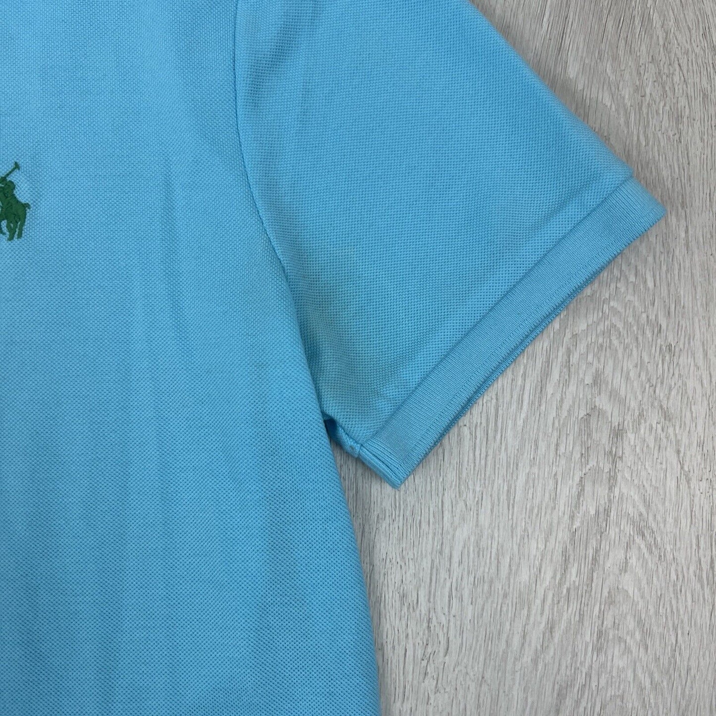 Polo Ralph Lauren Mens The Earth Polo Custom Slim Fit Blue Polo Shirt Size M