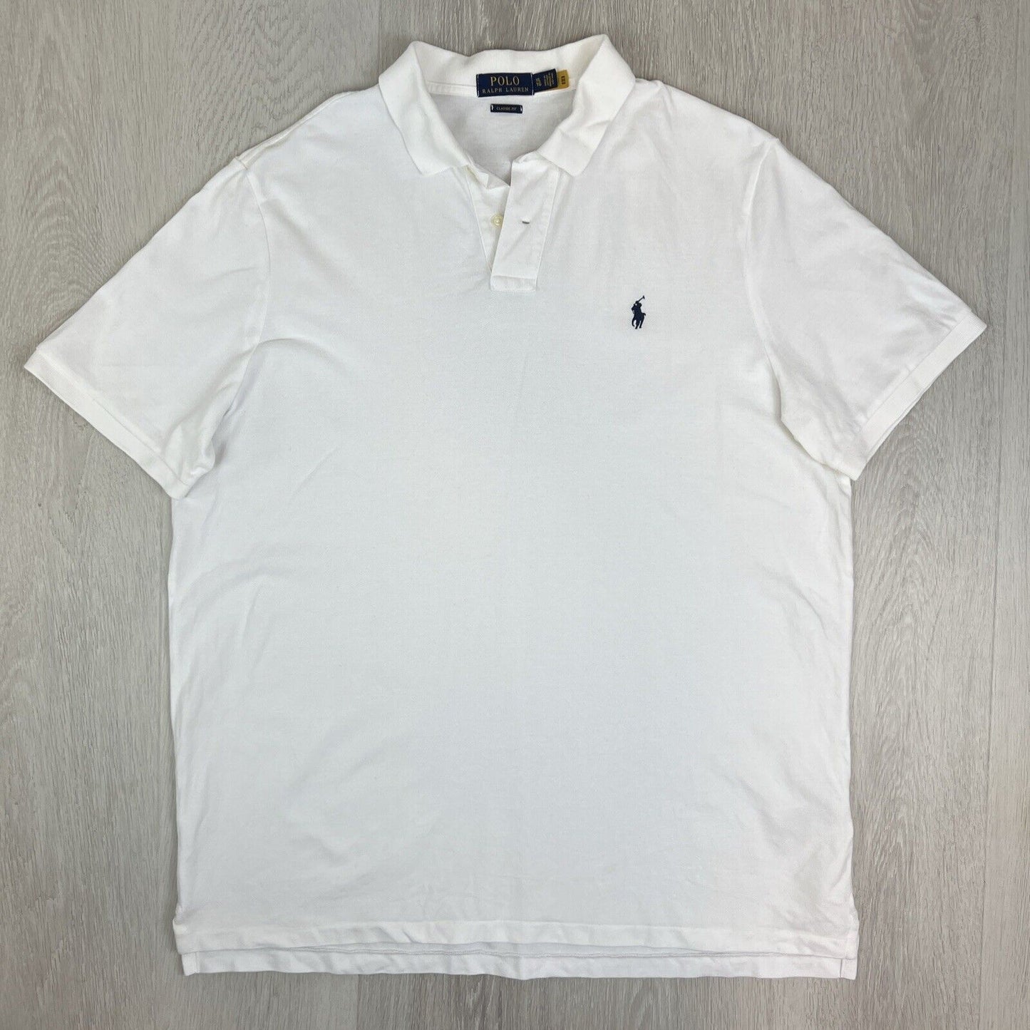 Polo Ralph Lauren Mens Short Sleeve White Polo Shirt Size XL