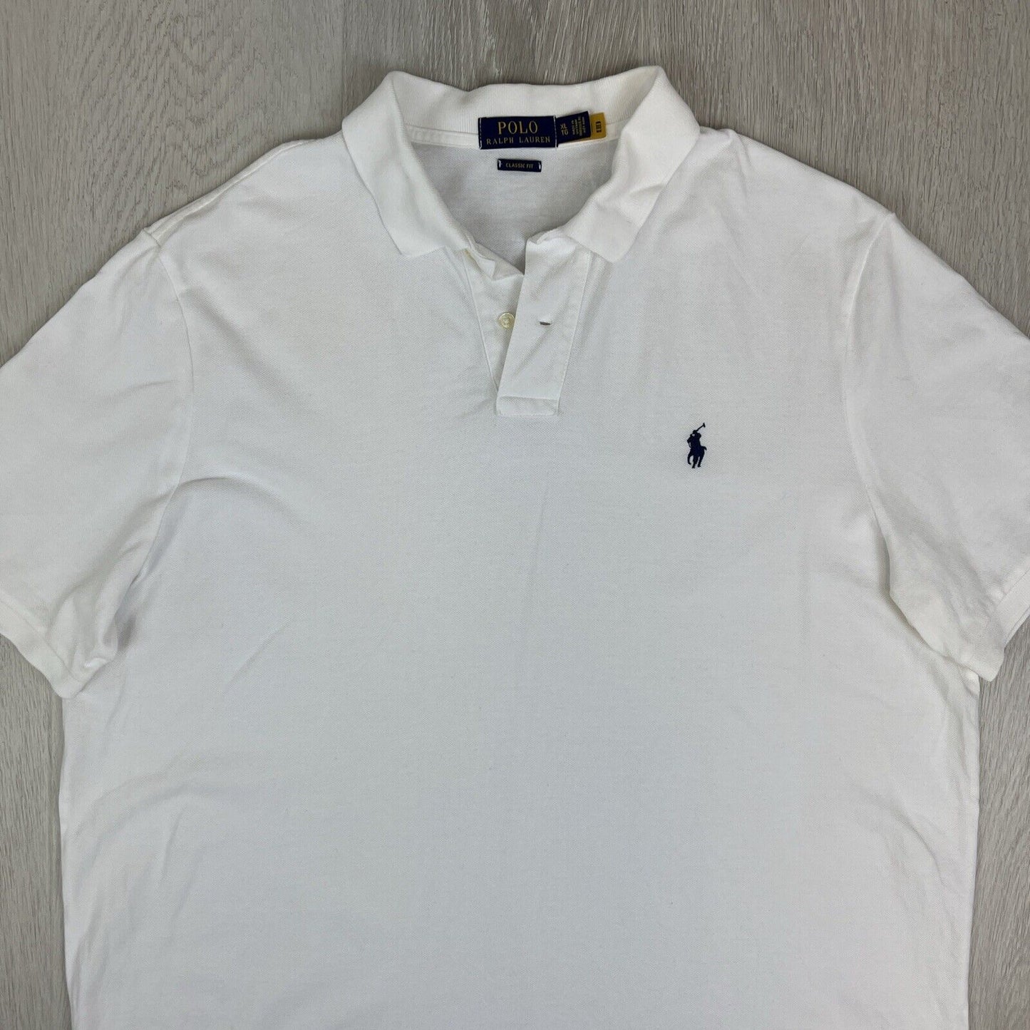 Polo Ralph Lauren Mens Short Sleeve White Polo Shirt Size XL