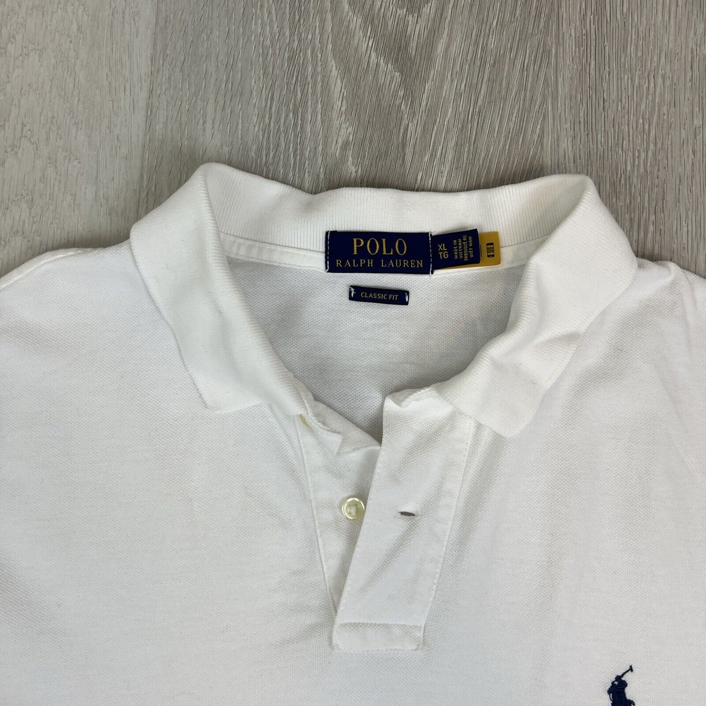 Polo Ralph Lauren Mens Short Sleeve White Polo Shirt Size XL