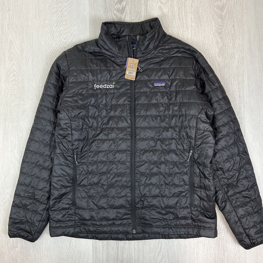 Patagonia Mens Black Full Zip Puffer Jacket Size 2XL (New)