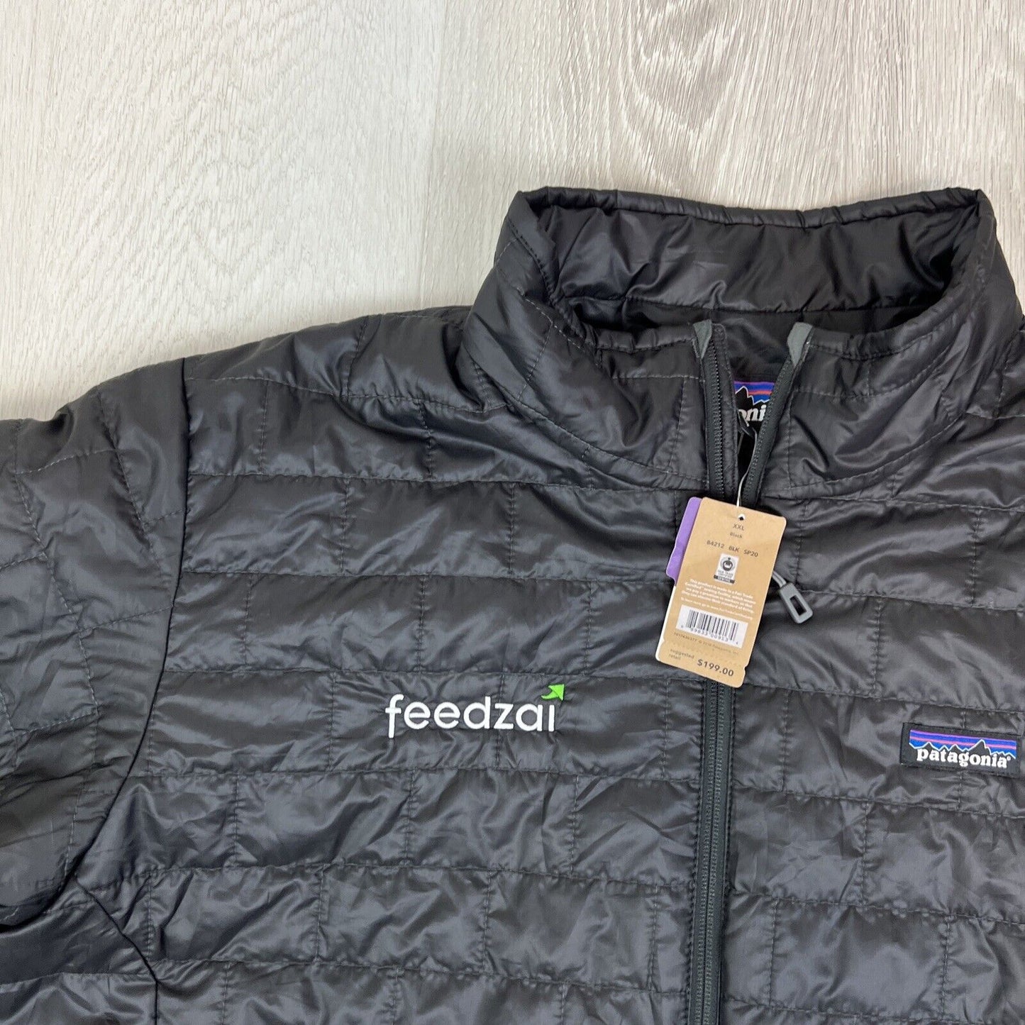 Patagonia Mens Black Full Zip Puffer Jacket Size 2XL (New)