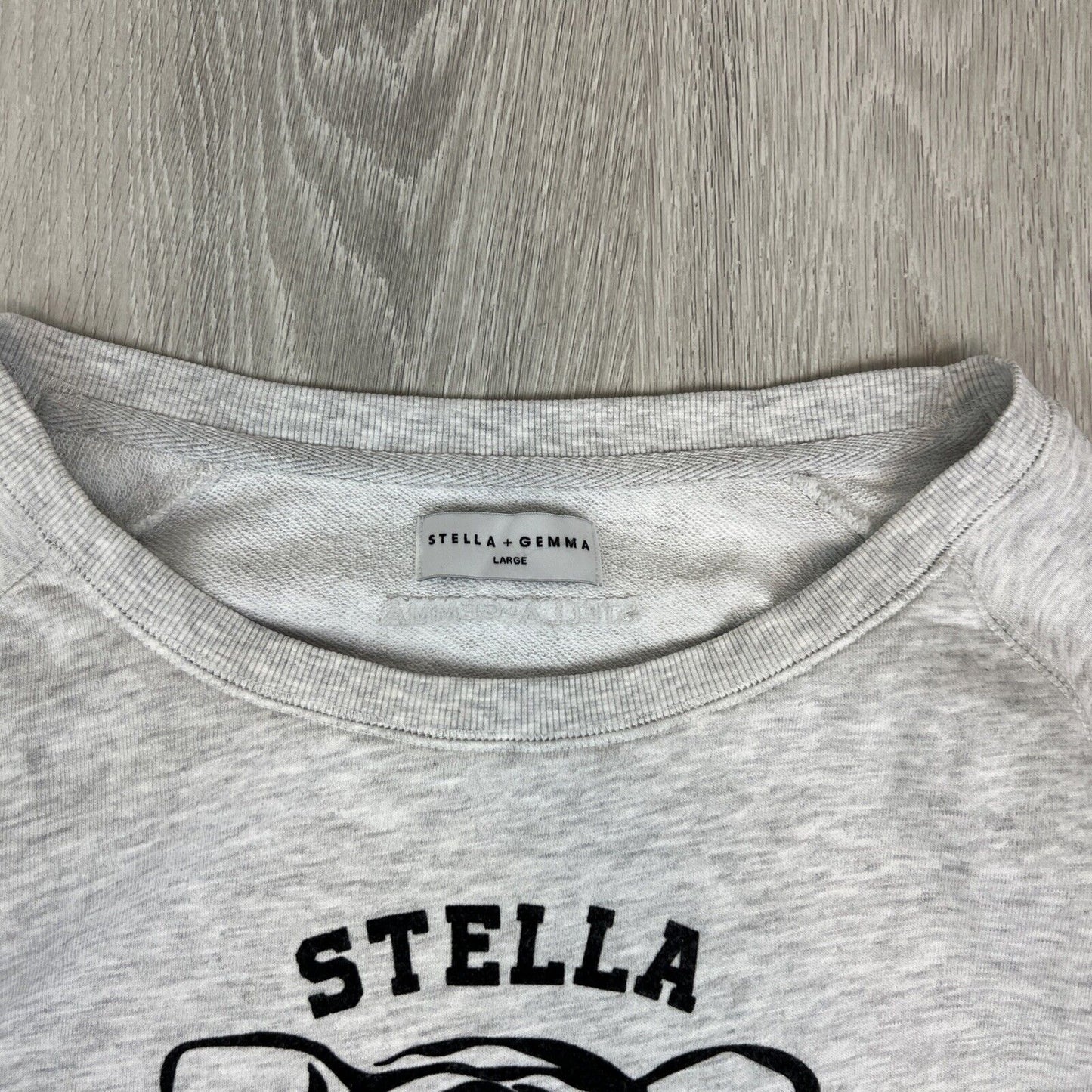 Stella + Gemma Womens Crew Neck Sweat Sweater Jumper Grey Size Large