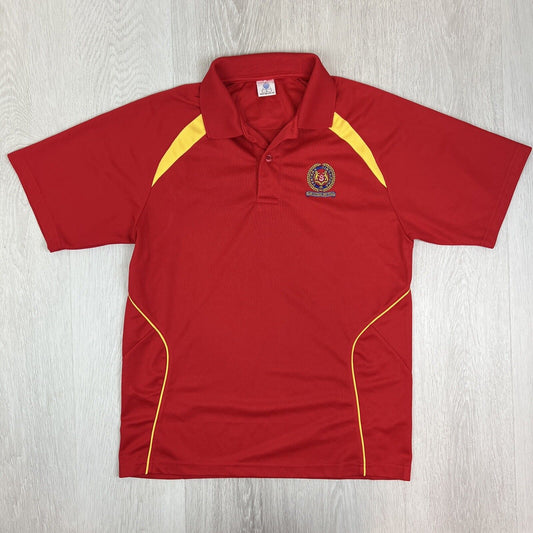 Singapore Armed Forces Army Mens Red Polo Shirt Size Large