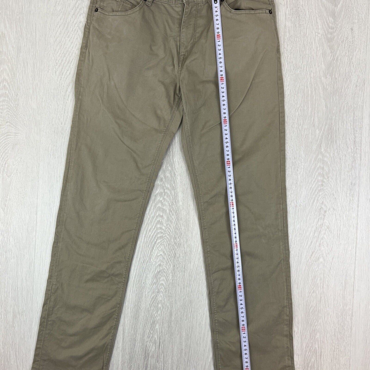 Volcom Solver Modern Straight Mens Brown Slim Chino Size 32