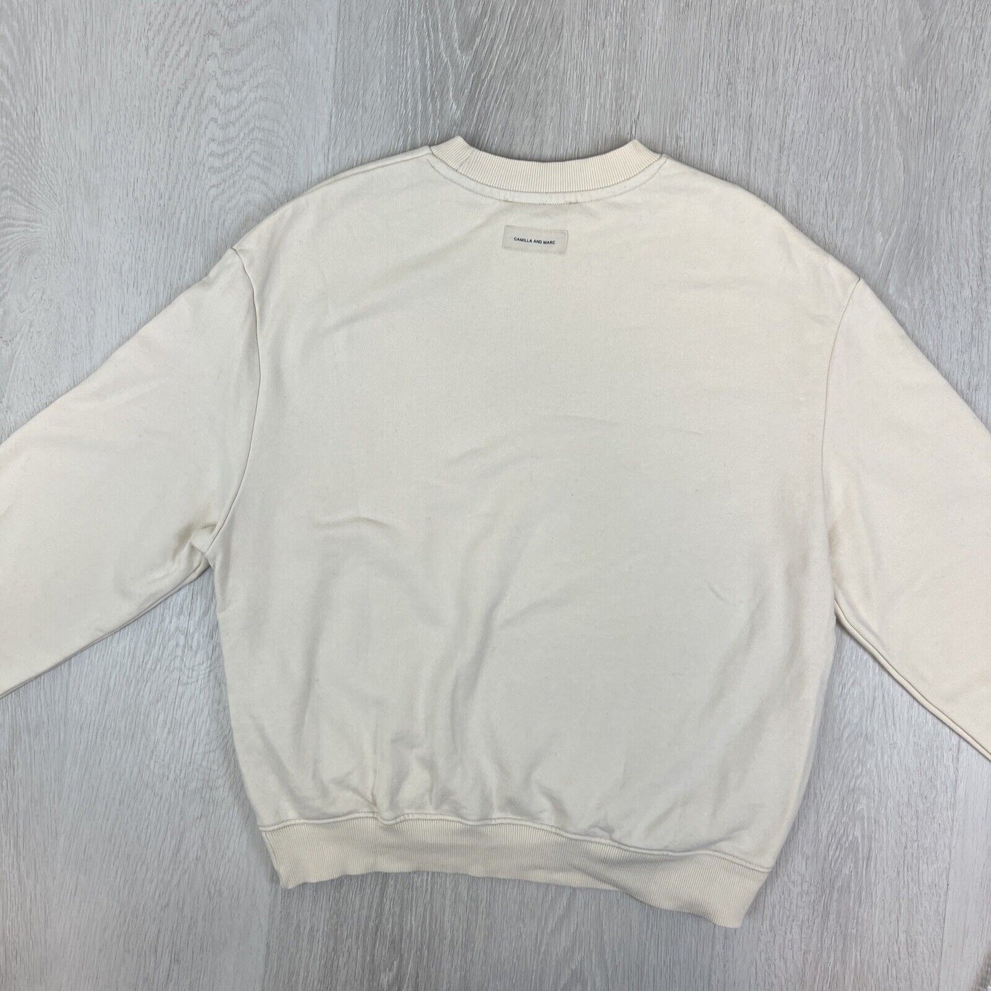 Camilla & Marc Unisex Ovarian Cancer Crew Cream Pullover Jumper Size XS