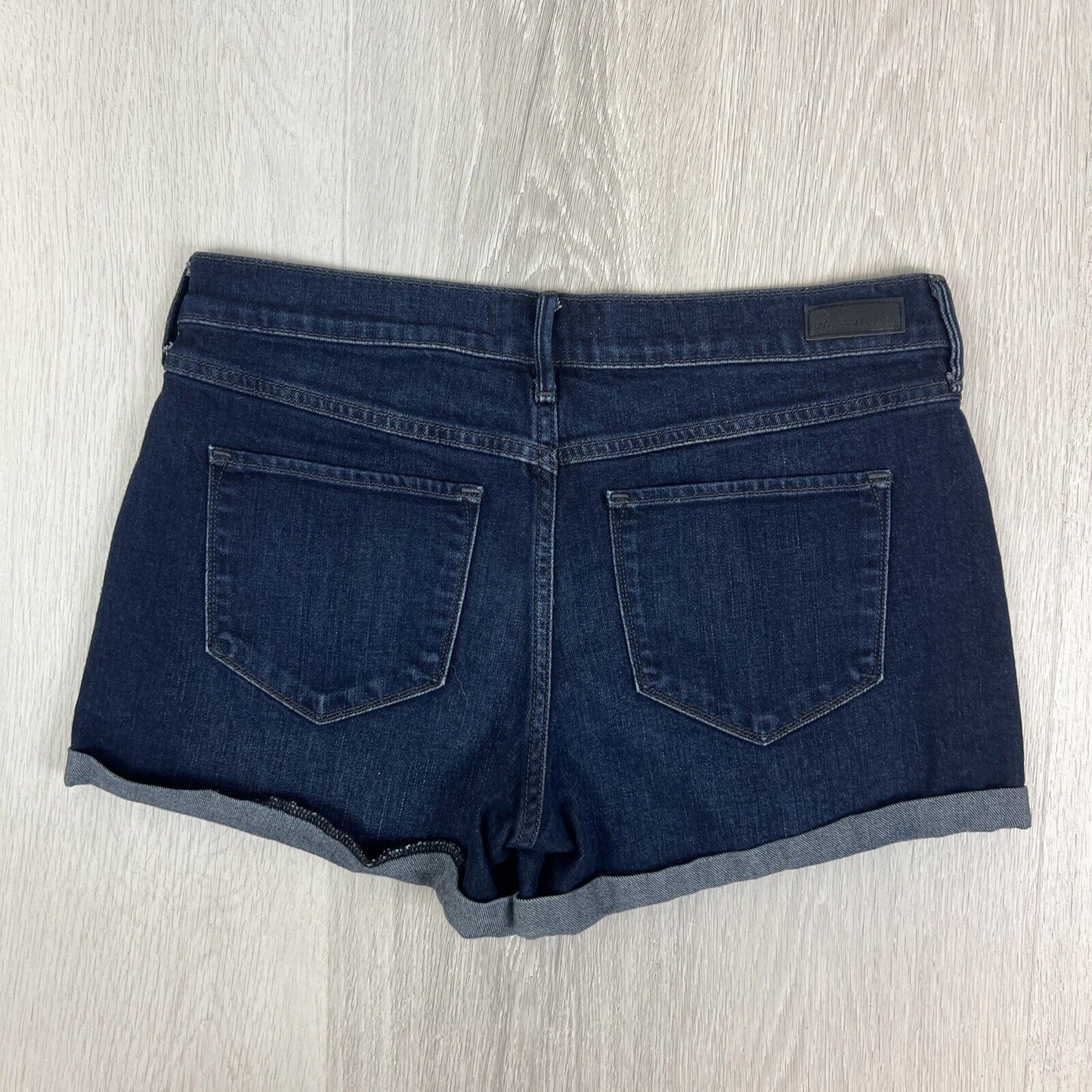 Abercrombie & Fitch Womens Dark Wash Denim Shorts Size Large / 28