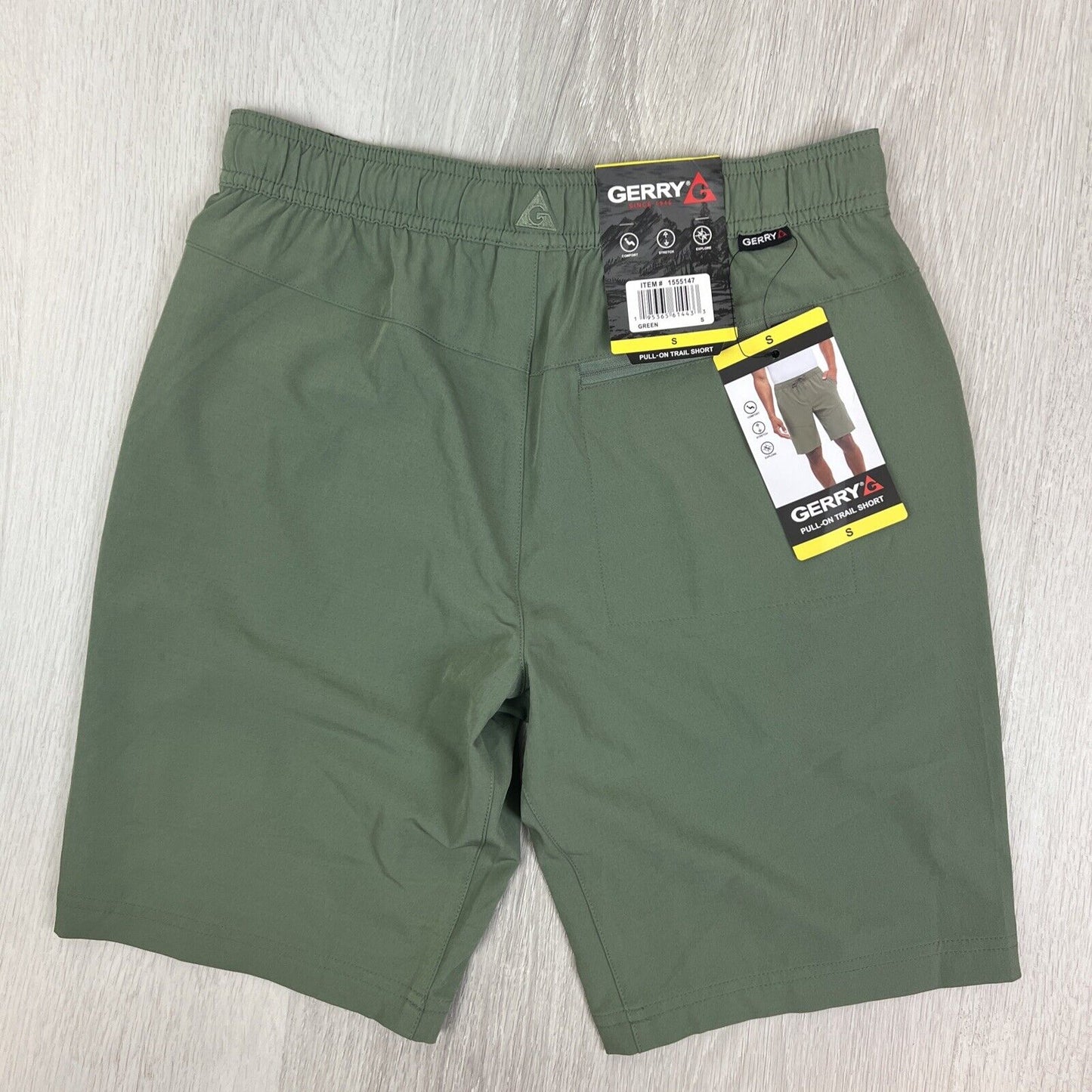 Gerry Mens Pull On Train Short Green Activewear Shorts Size Small (New)