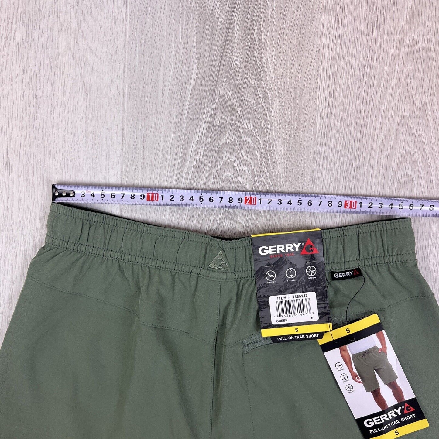 Gerry Mens Pull On Train Short Green Activewear Shorts Size Small (New)