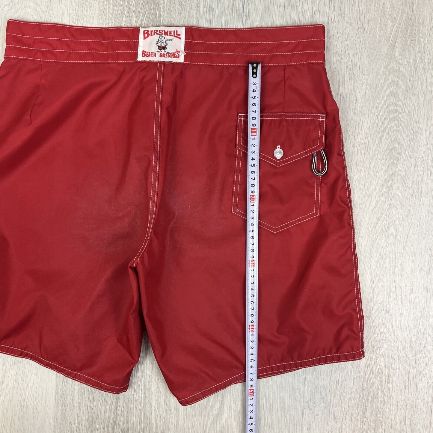 Birdwell Beach Britches Mens Red Swim Shorts Boardies Swimmers Size 38