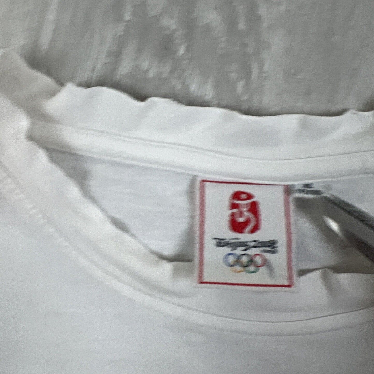 Vintage Beijing Olympics China 2008 Mens White T-Shirt Size XL