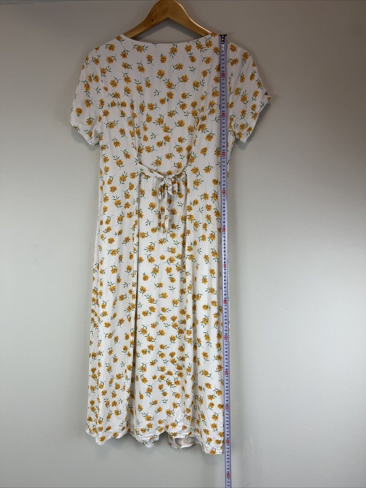 Beyond Her Womens White Floral Pattern Midi Dress Size 10