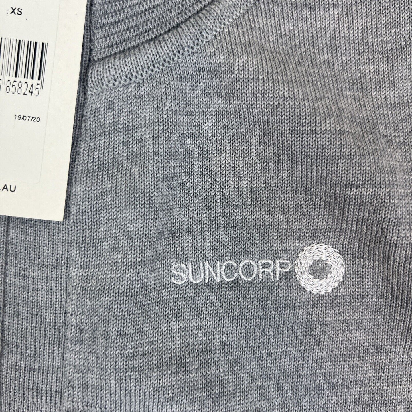 NNT Womens 100% Wool Suncorp Bank Grey Full Zip Cardigan Jumper Size XS (New)