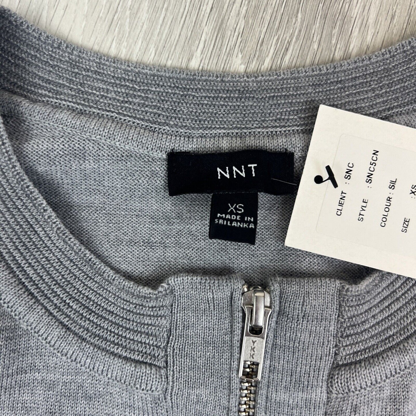 NNT Womens 100% Wool Suncorp Bank Grey Full Zip Cardigan Jumper Size XS (New)