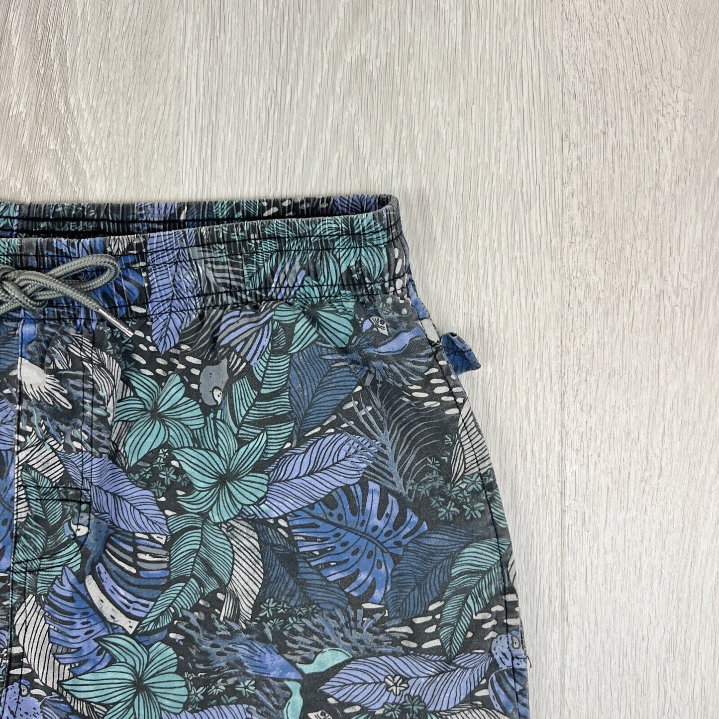 Ghanda Mens Floral Pattern Elastic Waist Swim Shorts Boardies Swimmers Size 30