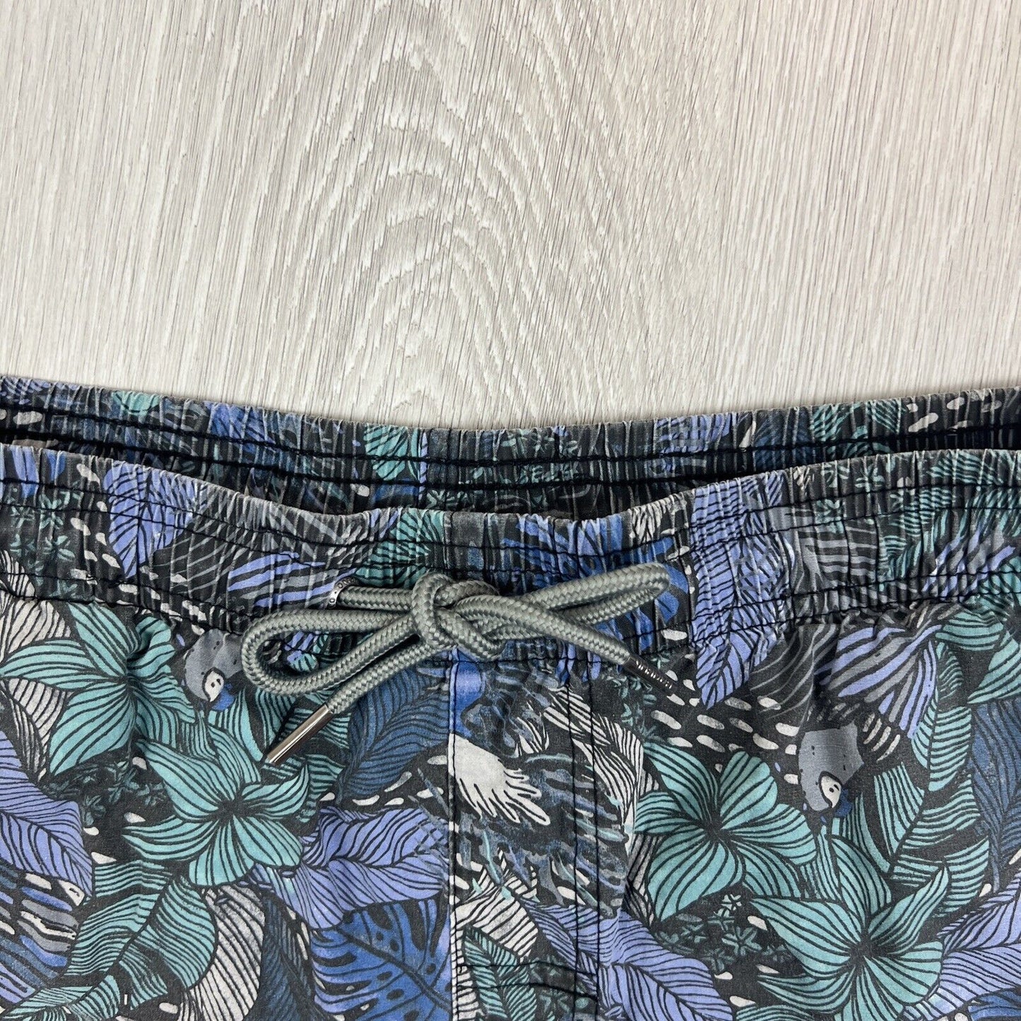 Ghanda Mens Floral Pattern Elastic Waist Swim Shorts Boardies Swimmers Size 30