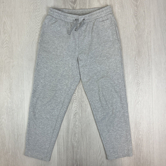 Calvin Klein Mens Grey Tapered Fit Trackies Jogger Pants Size medium