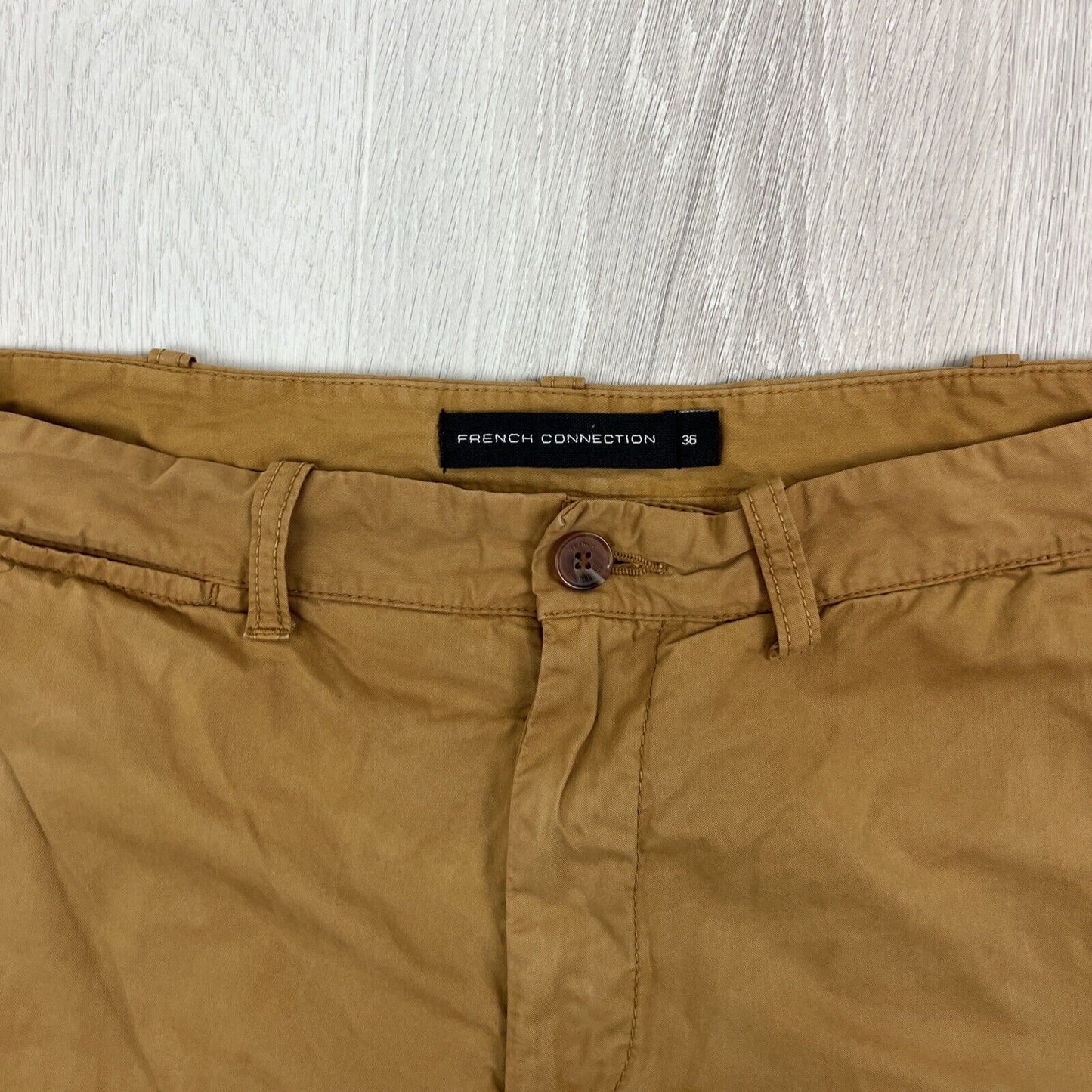 French Connection Mens Brown Chino Shorts Size 36