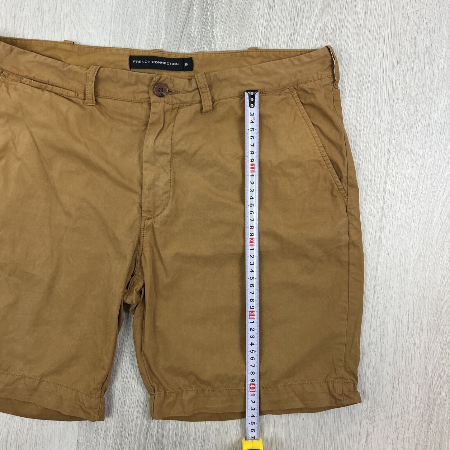 French Connection Mens Brown Chino Shorts Size 36