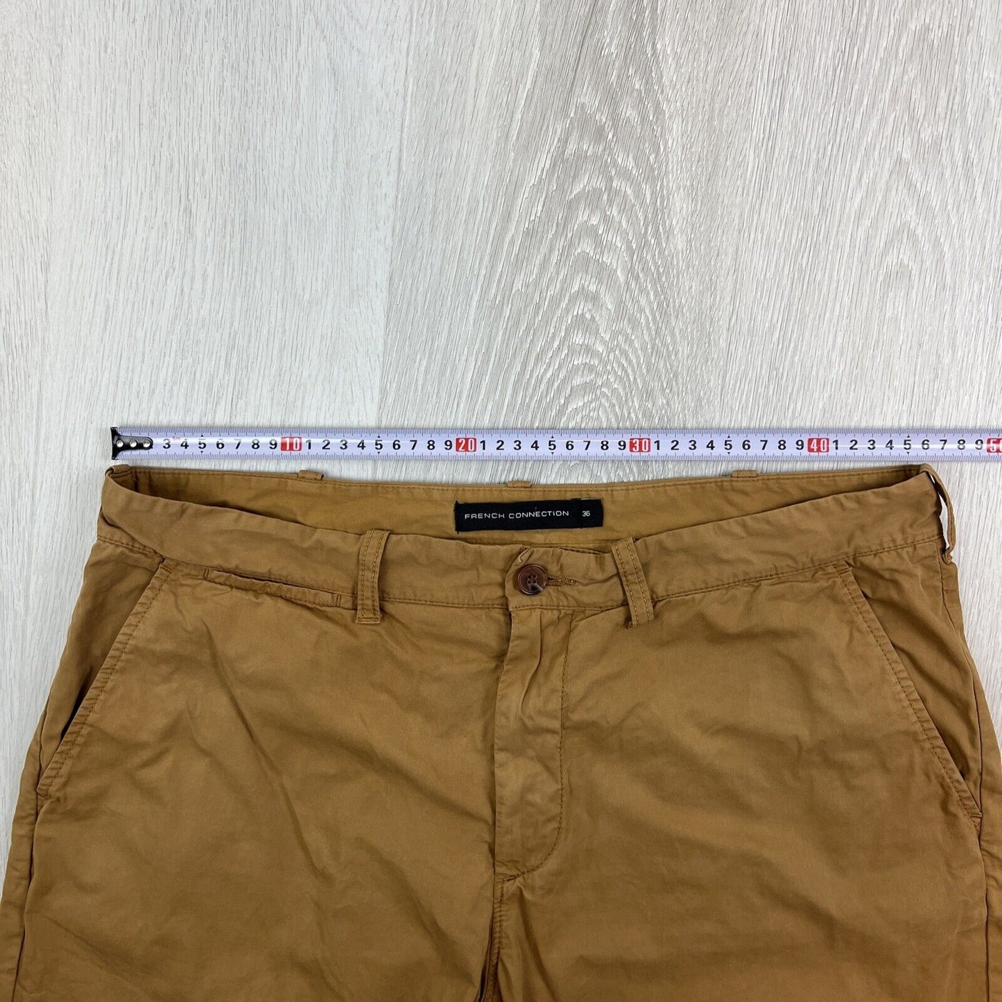 French Connection Mens Brown Chino Shorts Size 36