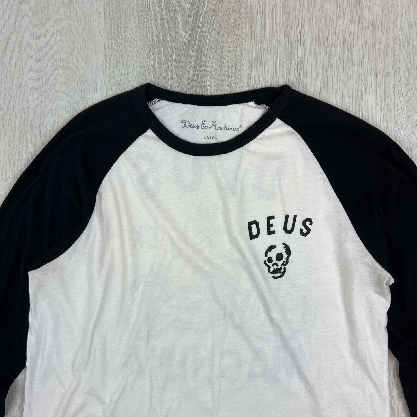 Deus Ex Machina Mens Contrast 2/3 Sleeve T-Shirt Size Large