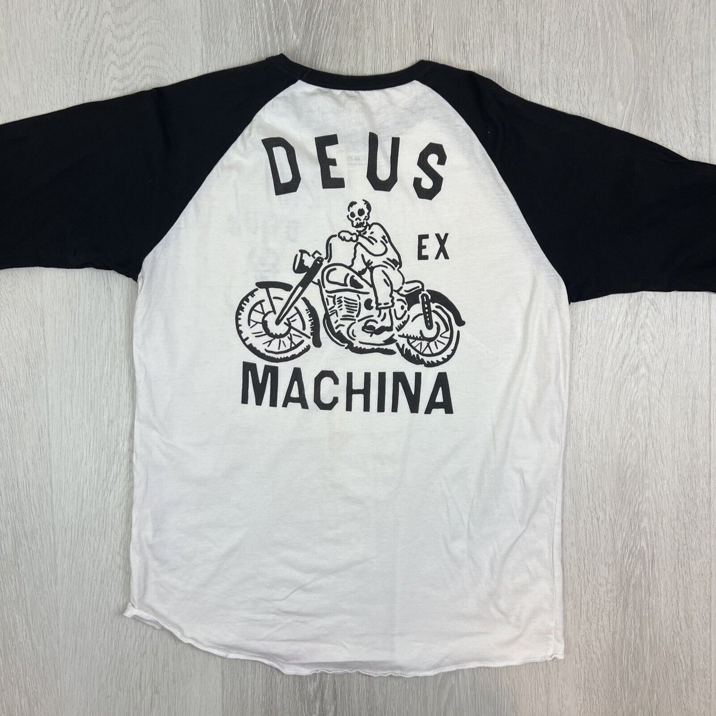 Deus Ex Machina Mens Contrast 2/3 Sleeve T-Shirt Size Large