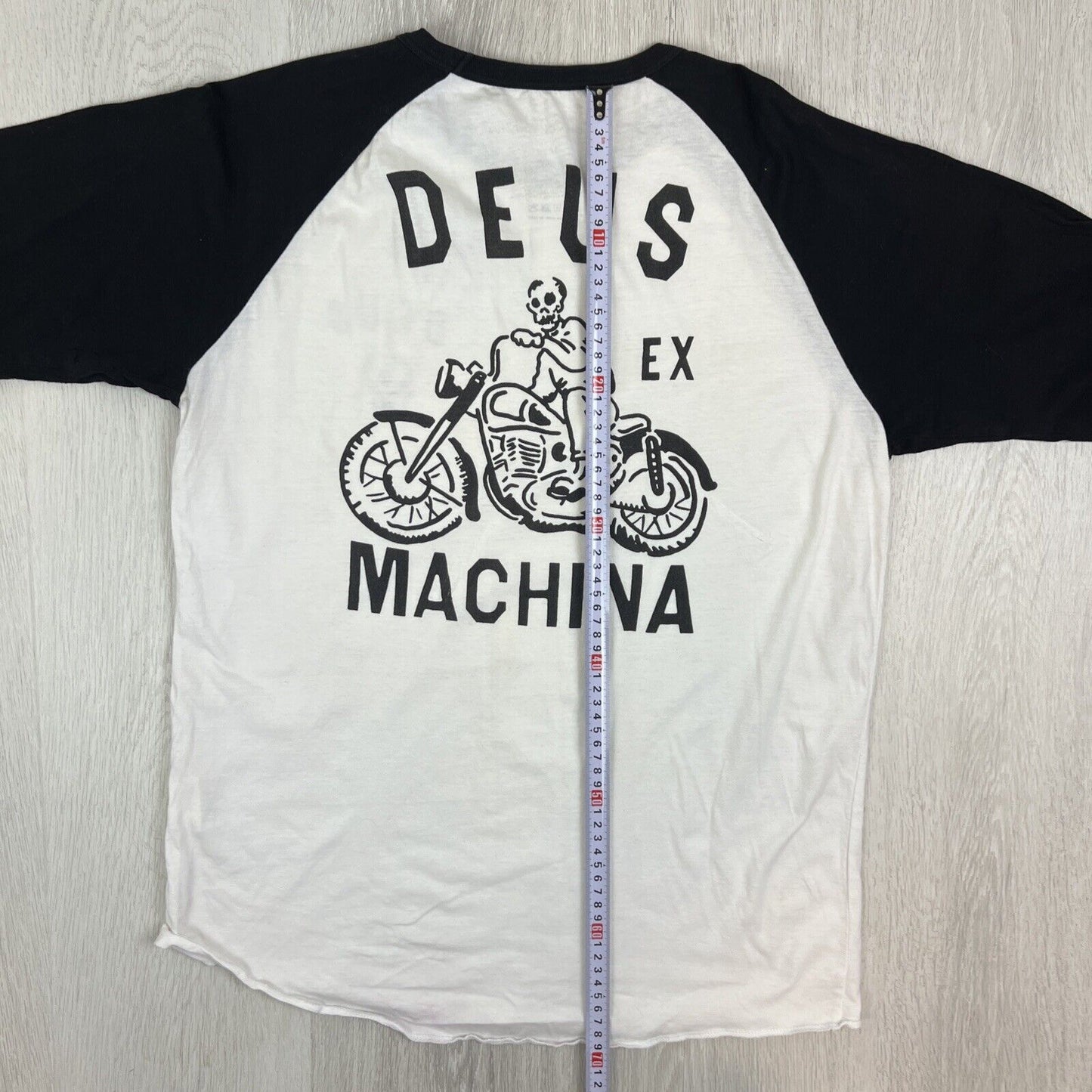 Deus Ex Machina Mens Contrast 2/3 Sleeve T-Shirt Size Large