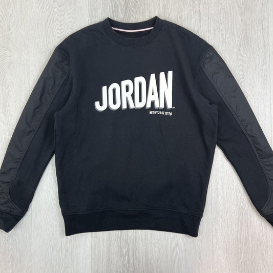 Air Jordan Mens Black Pullover Sweatshirt Jumper Sweater Size Small