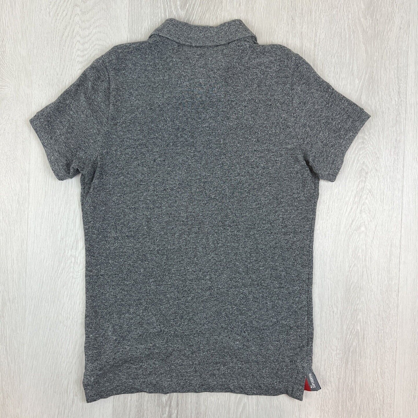 Superdry Mens Grey Polo Shirt The Grindle Polo Size Large