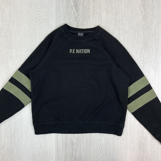 P.E Nation Womens Black Pullover Sweatshirt Jumper Size Small