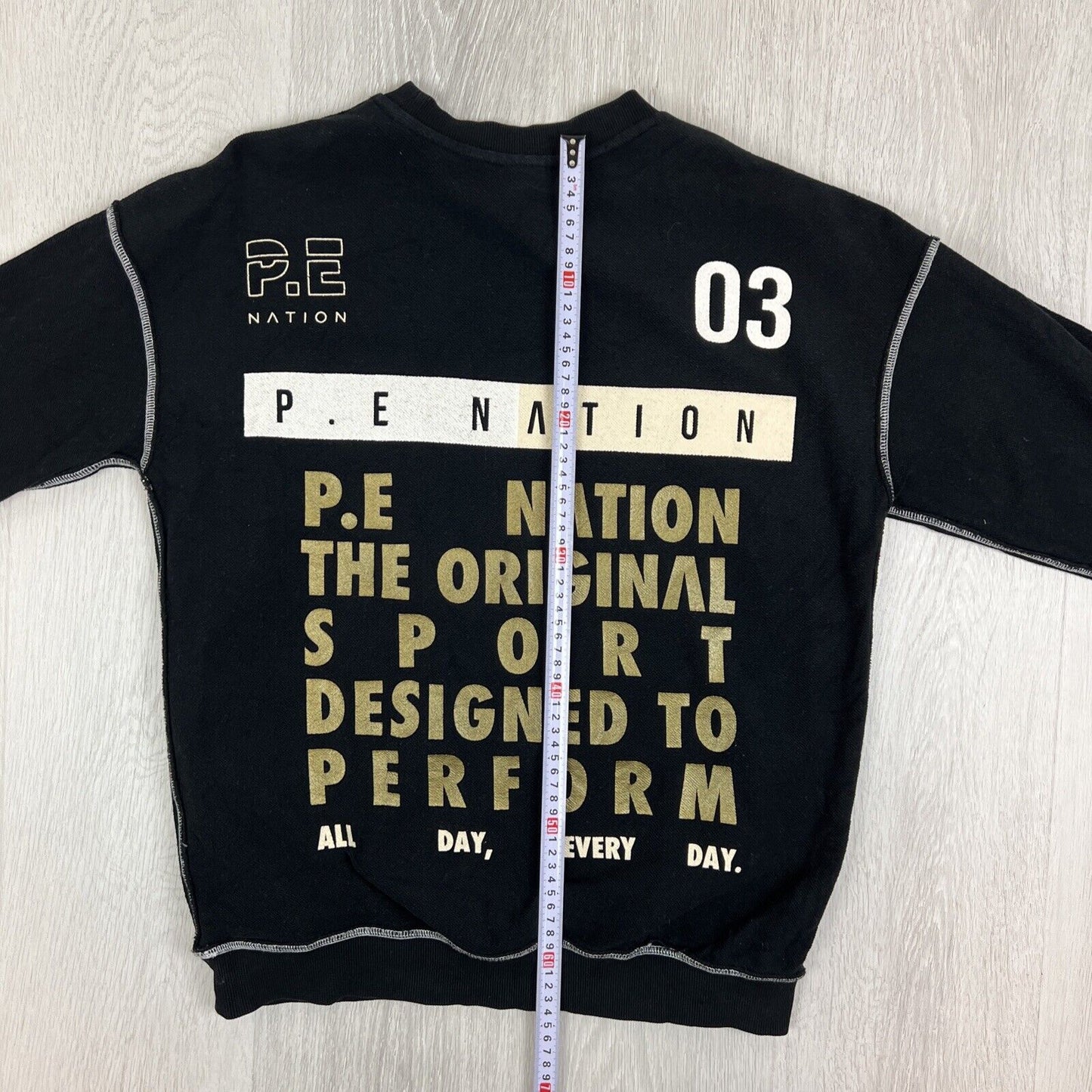 P.E Nation Womens Black Pullover Sweatshirt Jumper Size Small