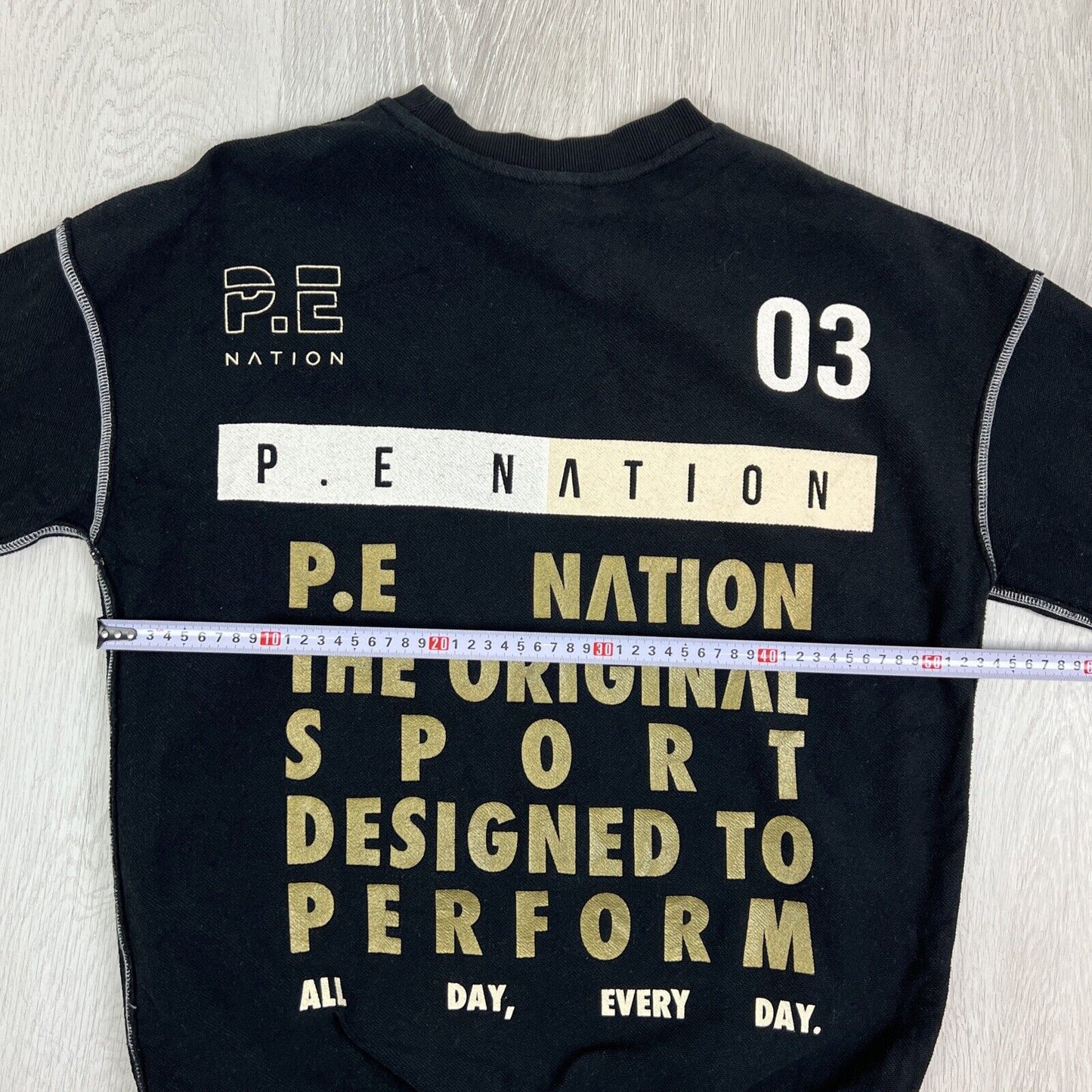 P.E Nation Womens Black Pullover Sweatshirt Jumper Size Small