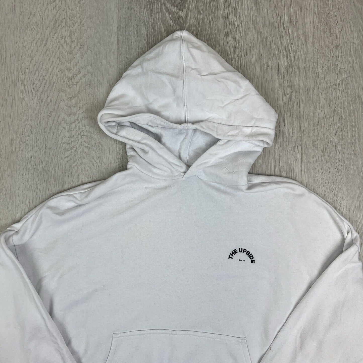 The Upside Womens White Oversized Pullover Hoodie Jumper Size XS