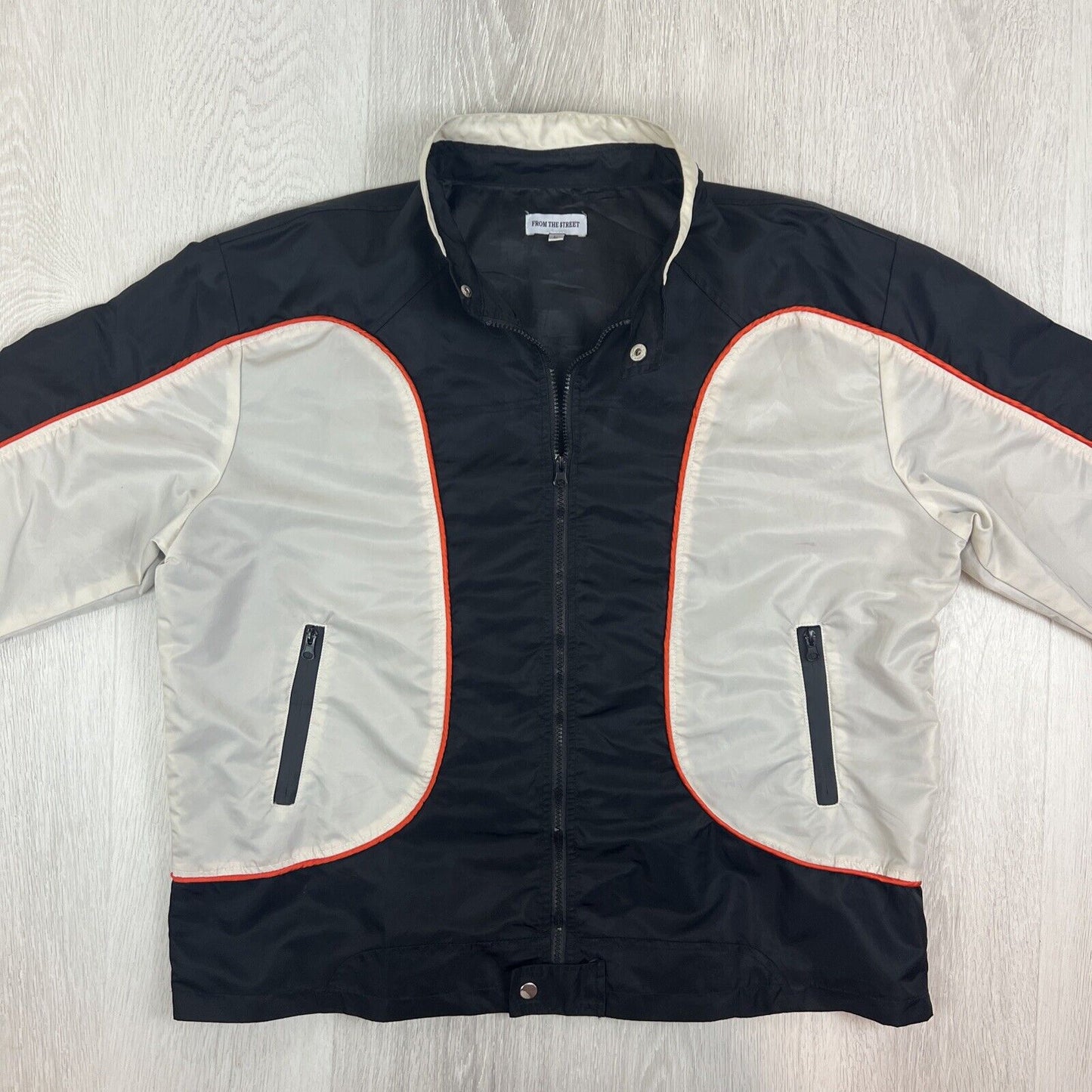 From the Street Mens Full Zip Retro Tracksuit Jacket Size Large