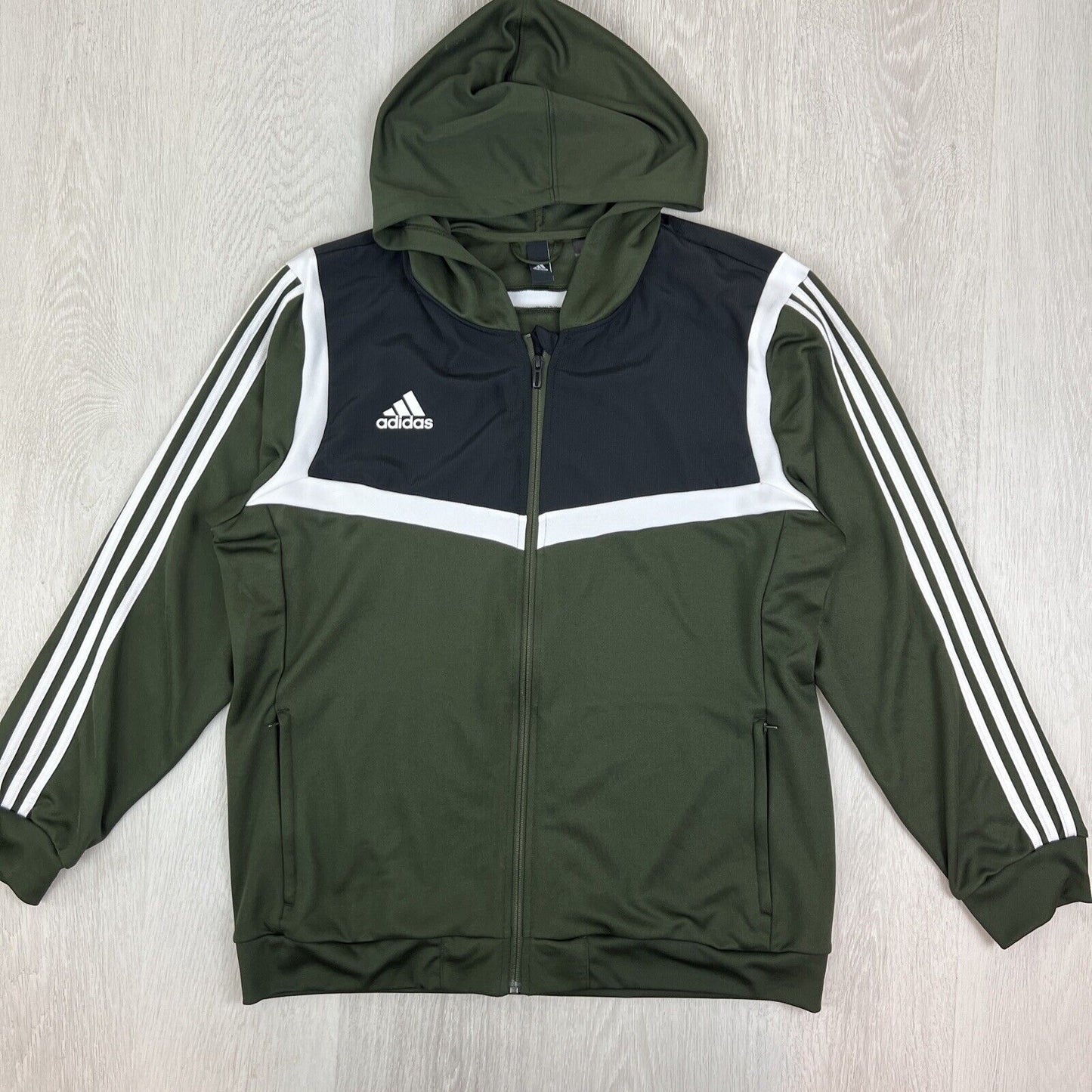 adidas Mens Green Full Zip Tracksuit Jacket Size XL