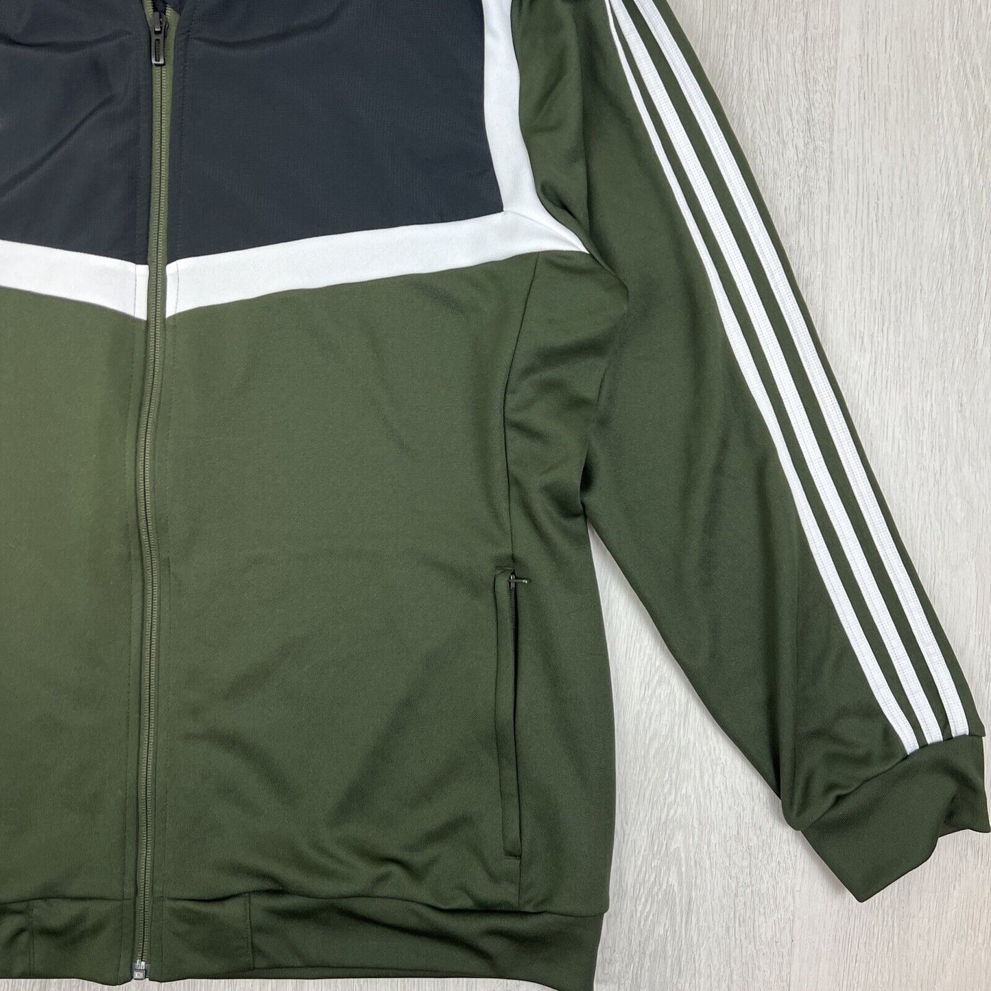 adidas Mens Green Full Zip Tracksuit Jacket Size XL