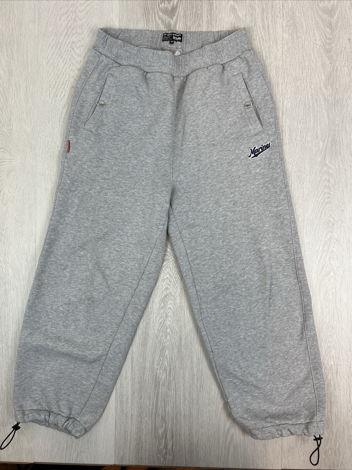 Izzue Army Mens Grey Jogger Track Pants Size 30 'Marines'