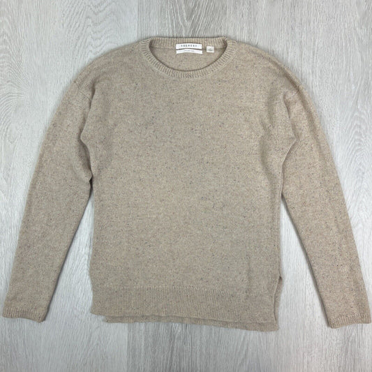 Trenery Womens Knitted Alpaca Wool Silk Blend Beige Sweater Size XS