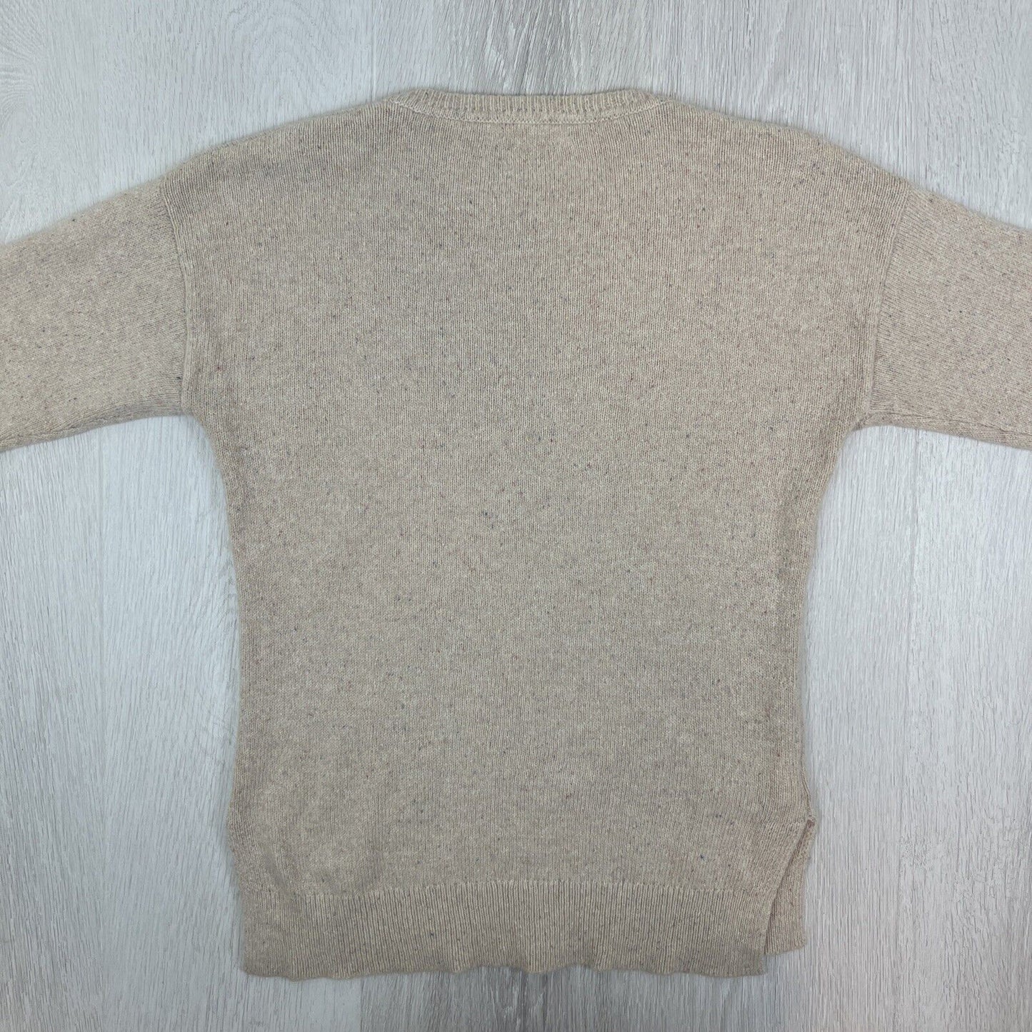 Trenery Womens Knitted Alpaca Wool Silk Blend Beige Sweater Size XS