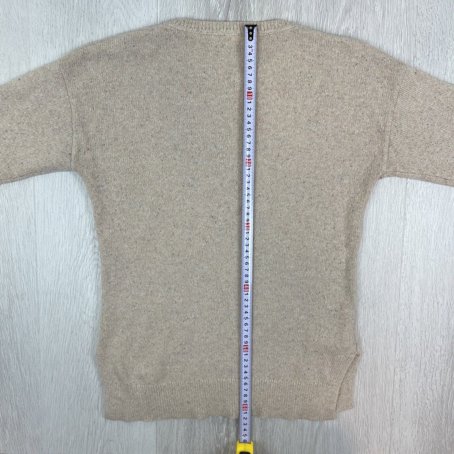 Trenery Womens Knitted Alpaca Wool Silk Blend Beige Sweater Size XS