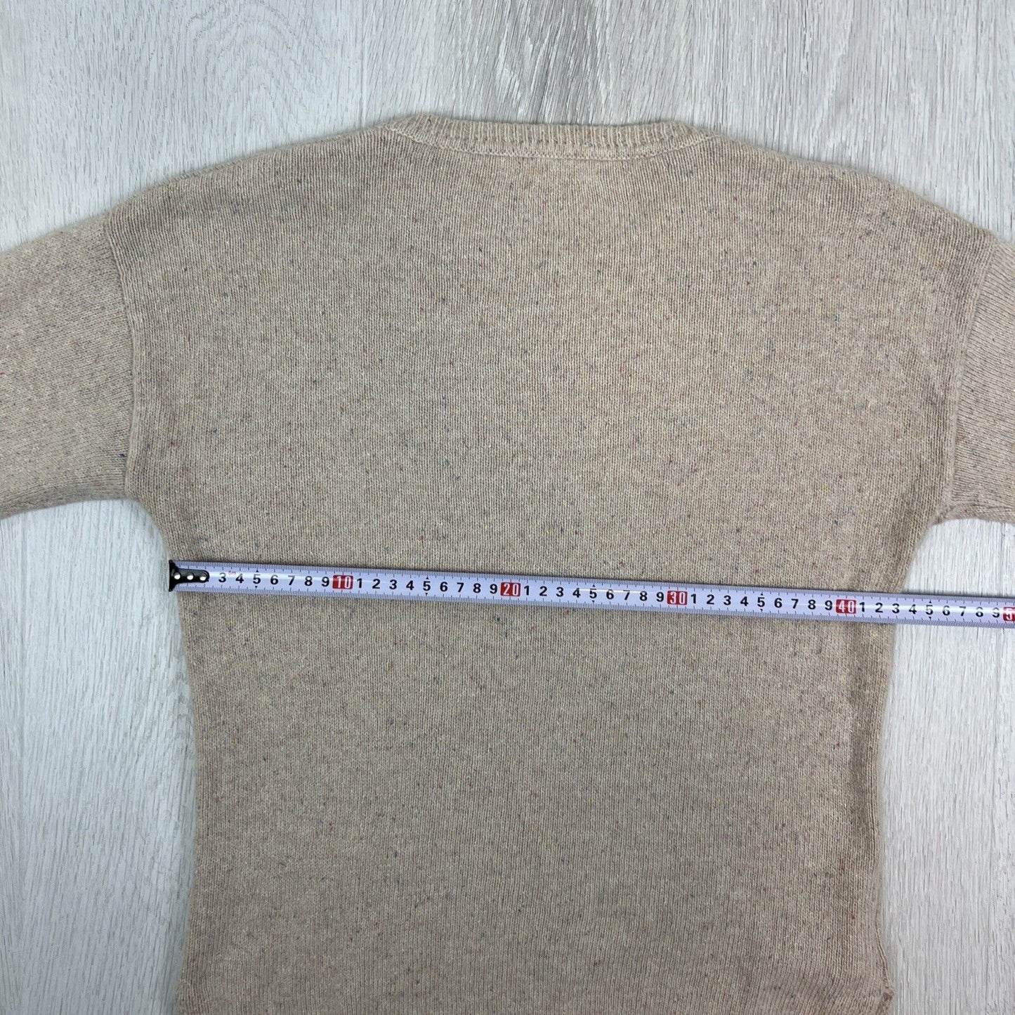 Trenery Womens Knitted Alpaca Wool Silk Blend Beige Sweater Size XS