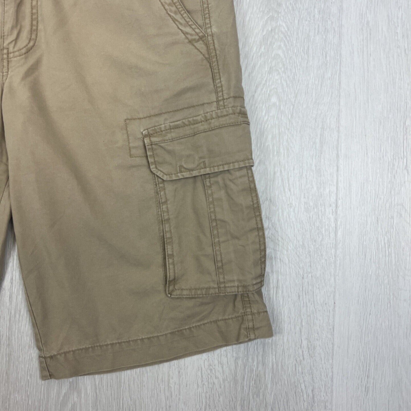 Jeanswest Mens Regular Fit Beige Cargo Shorts Size 34