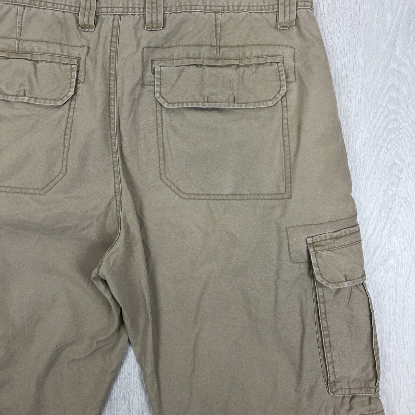 Jeanswest Mens Regular Fit Beige Cargo Shorts Size 34