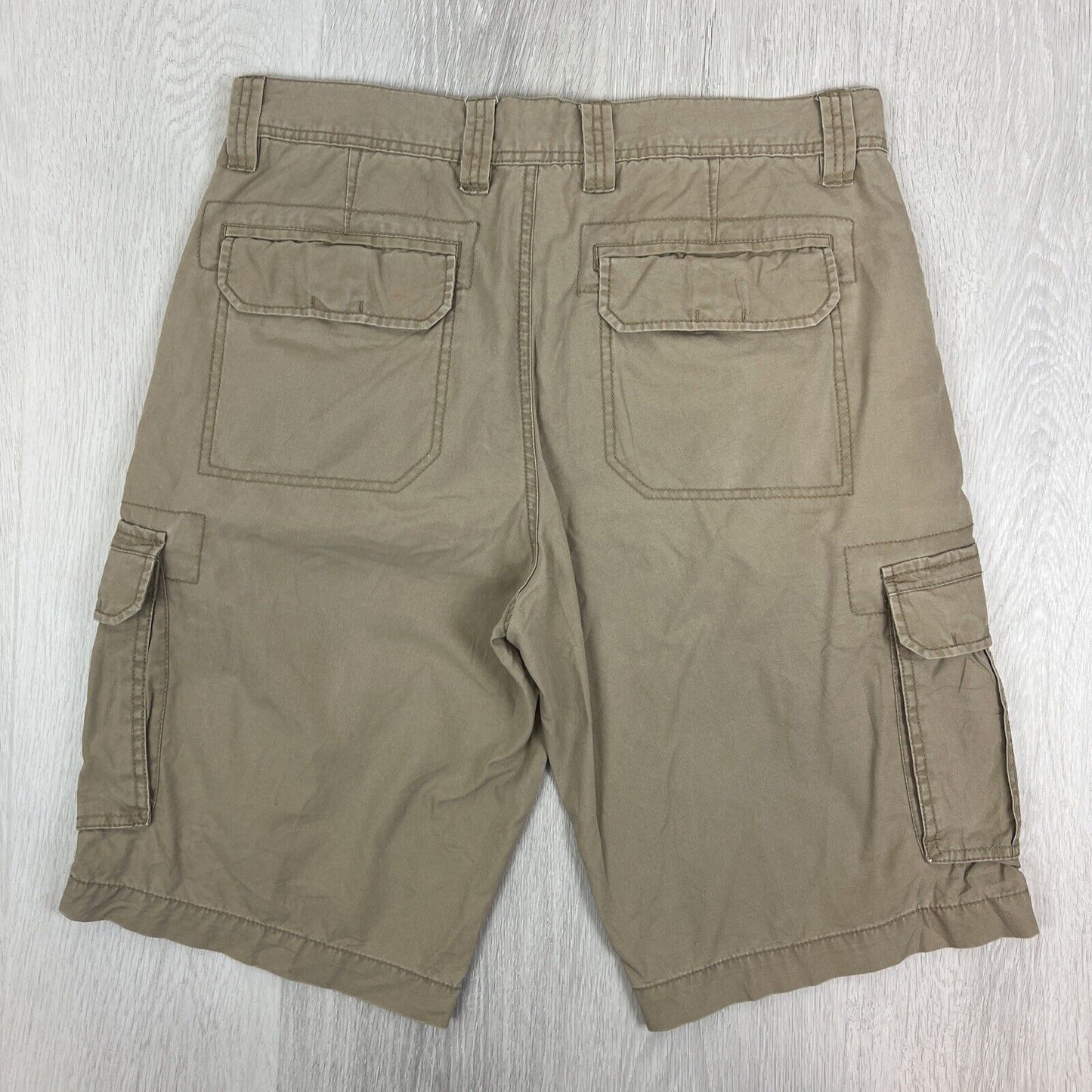 Jeanswest Mens Regular Fit Beige Cargo Shorts Size 34