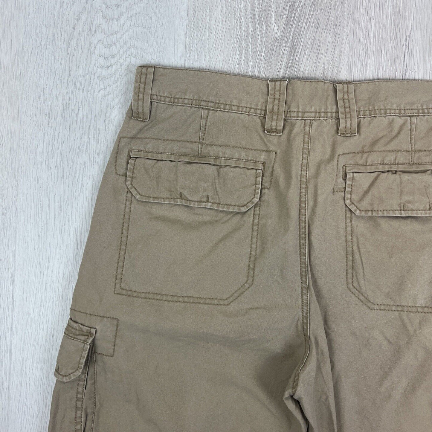 Jeanswest Mens Regular Fit Beige Cargo Shorts Size 34